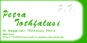 petra tothfalusi business card